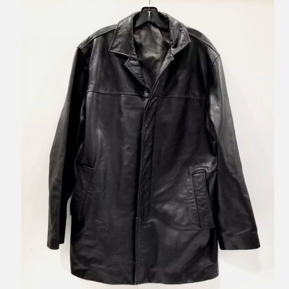 Banana Republic Other - Vintage Y2K Banana Republic Leather Jacket L Blazer Men’s Moto Western Trench